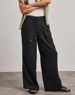 Anthology Black Pleat Front Pure Lyocell Trouser