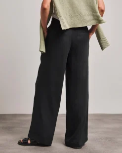 Anthology Black Pleat Front Pure Lyocell Trouser