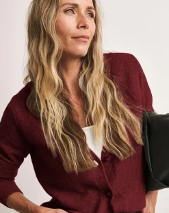 Anthology burgundy gifting V Neck Cardigan