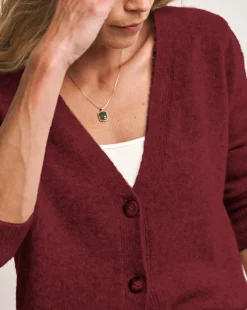 Anthology burgundy gifting V Neck Cardigan
