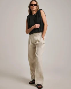 Anthology Charcoal Modal Shoulder Pad Top