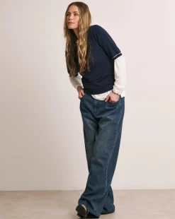 Anthology Contrast Trim Short Sleeve Jumper