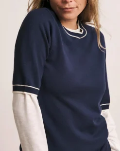 Anthology Contrast Trim Short Sleeve Jumper