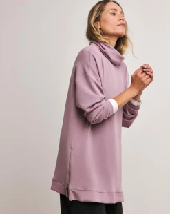 Anthology Elderberry High Neck Zip Side Sweatshirt
