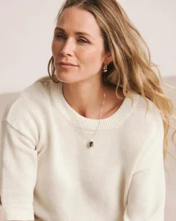 Anthology Ivory Linen Mix Short Sleeve Jumper