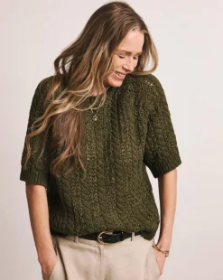 Anthology Khaki Cable Half Sleeve T-shirt