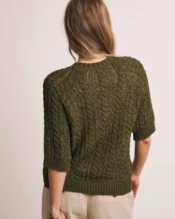 Anthology Khaki Cable Half Sleeve T-shirt