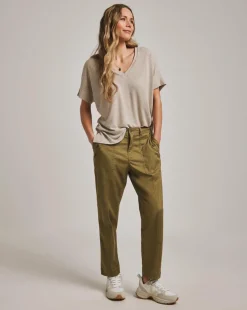 Anthology Khaki Cargo Lyocell Trousers