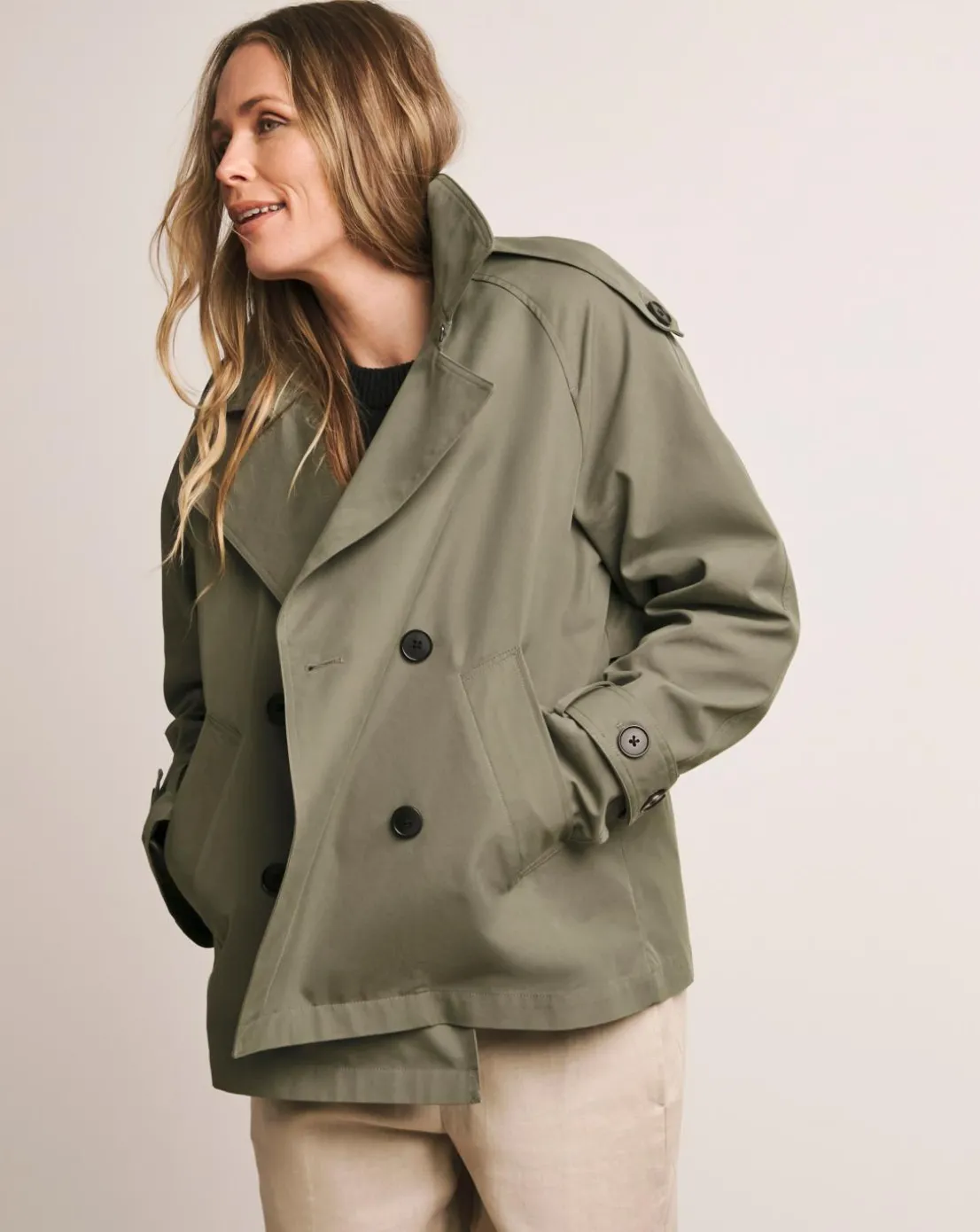 Anthology Khaki Short Trench Coat
