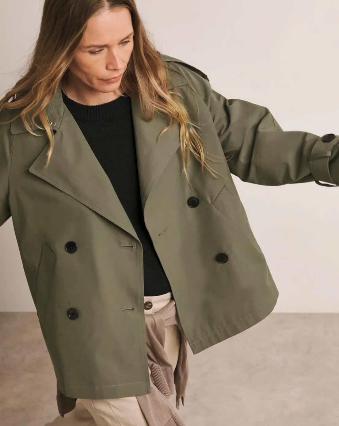 Anthology Khaki Short Trench Coat