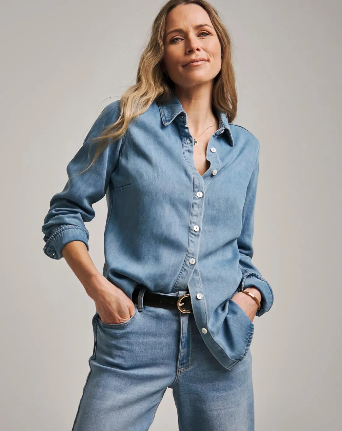 Anthology Light Blue Denim Western Shirt