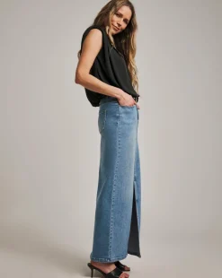 Anthology Light Blue Denim Maxi Skirt