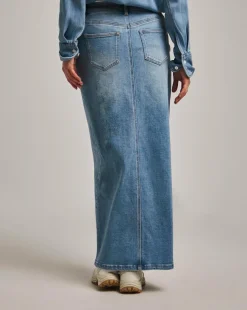 Anthology Light Blue Denim Maxi Skirt