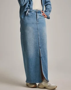 Anthology Light Blue Denim Maxi Skirt