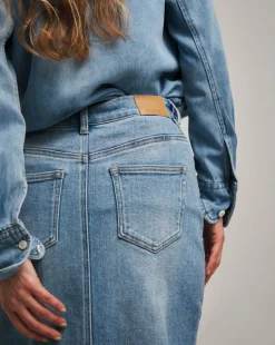 Anthology Light Blue Denim Maxi Skirt