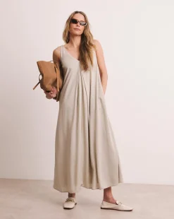 Anthology Linen Mix Pleat Dress