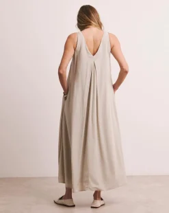 Anthology Linen Mix Pleat Dress