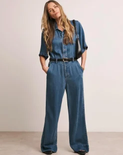 Anthology Mid Blue Lyocell Denim Jumpsuit
