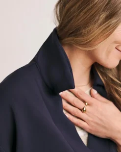 Anthology Navy Collared Modal Sweatshirt