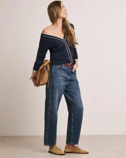 Anthology Navy Contrast Trim Cardigan