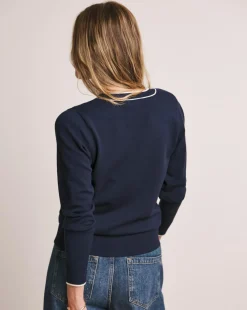 Anthology Navy Contrast Trim Cardigan
