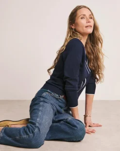 Anthology Navy Contrast Trim Cardigan