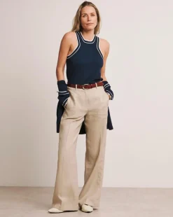 Anthology Navy Contrast Trim Vest