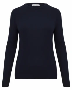 Anthology Navy Cotton Modal Long Sleeve Top