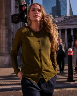 Anthology Olive Sheer Cardigan