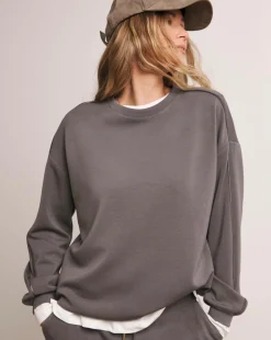 Anthology Pewter Satin Stripe Sweatshirt