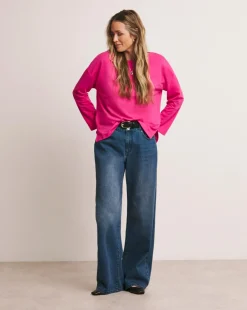 Anthology Pink Cotton Modal Long Sleeve Top