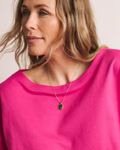 Anthology Pink Cotton Modal Long Sleeve Top