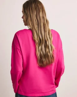 Anthology Pink Cotton Modal Long Sleeve Top