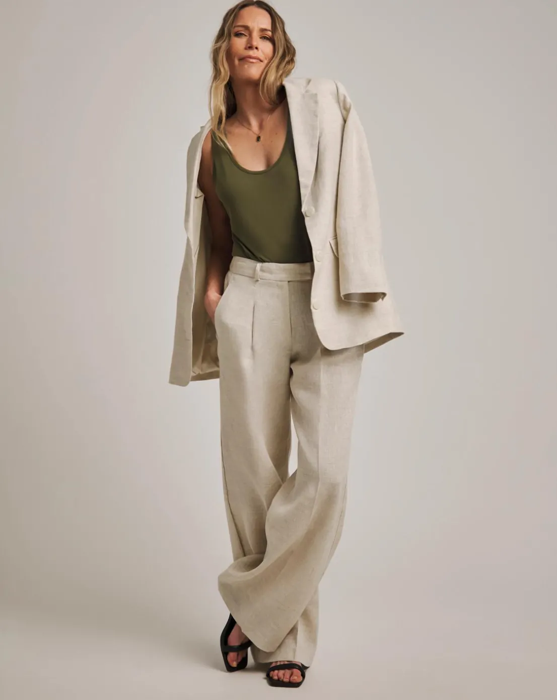 Anthology Premium Linen Wide Leg Trousers