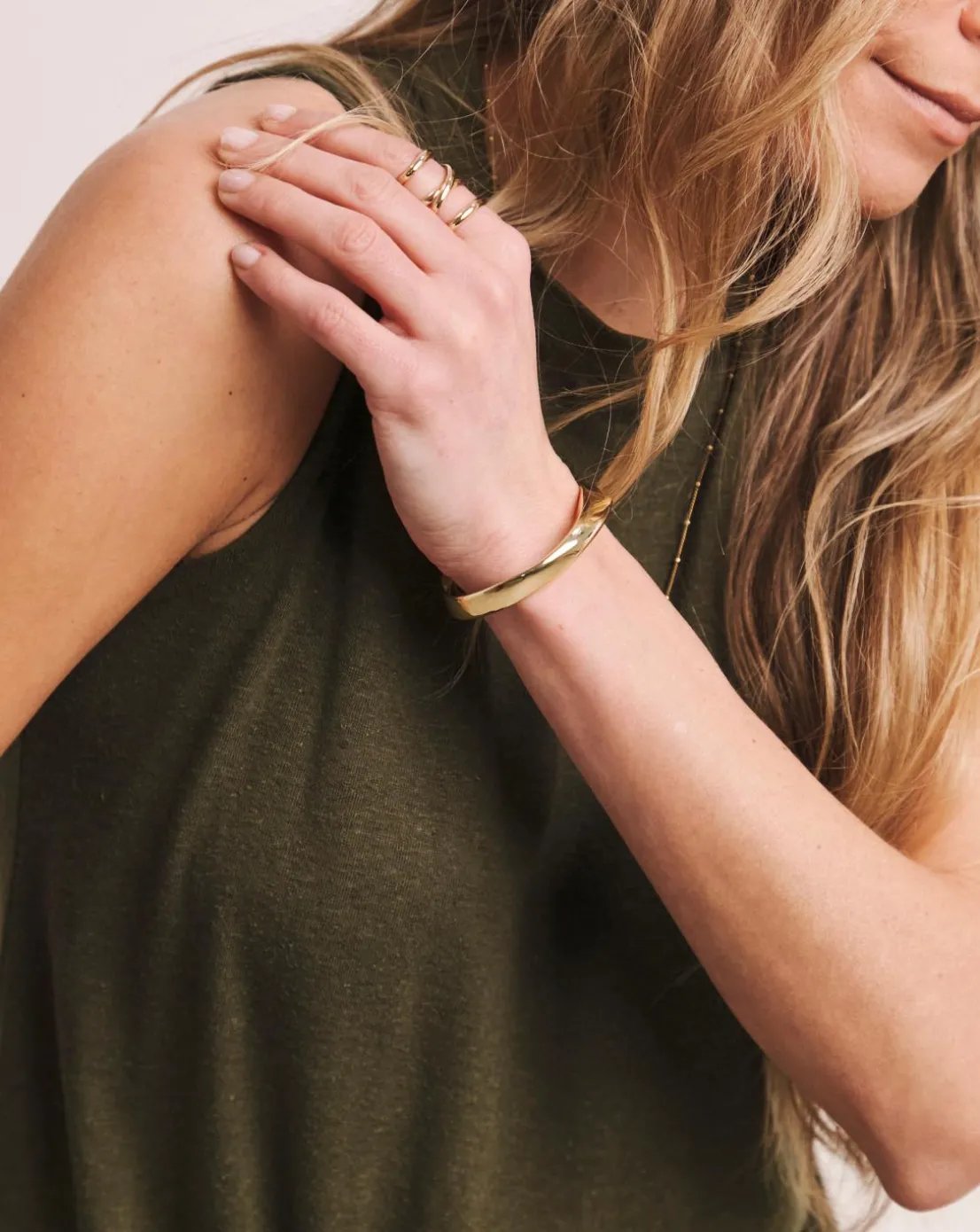 Anthology Rib Crew Neck Linen Tank