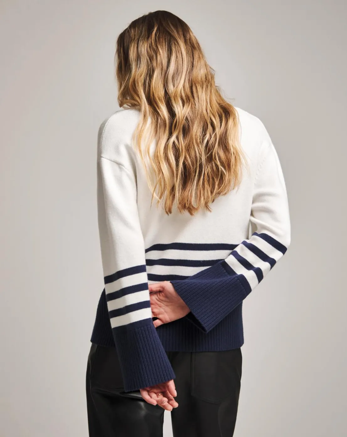 Anthology Stripe V Neck Jumper
