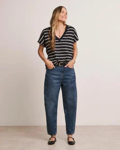 Anthology Stripe V Neck T-Shirt