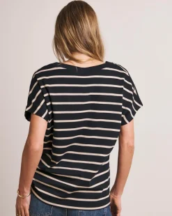 Anthology Stripe V Neck T-Shirt