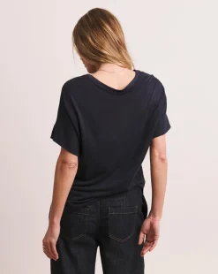 Anthology V-Neck Linen Mix T-Shirt