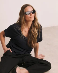 Anthology V-Neck Linen Mix T-Shirt