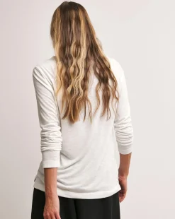 Anthology White Crew Neck Long Sleeve Top