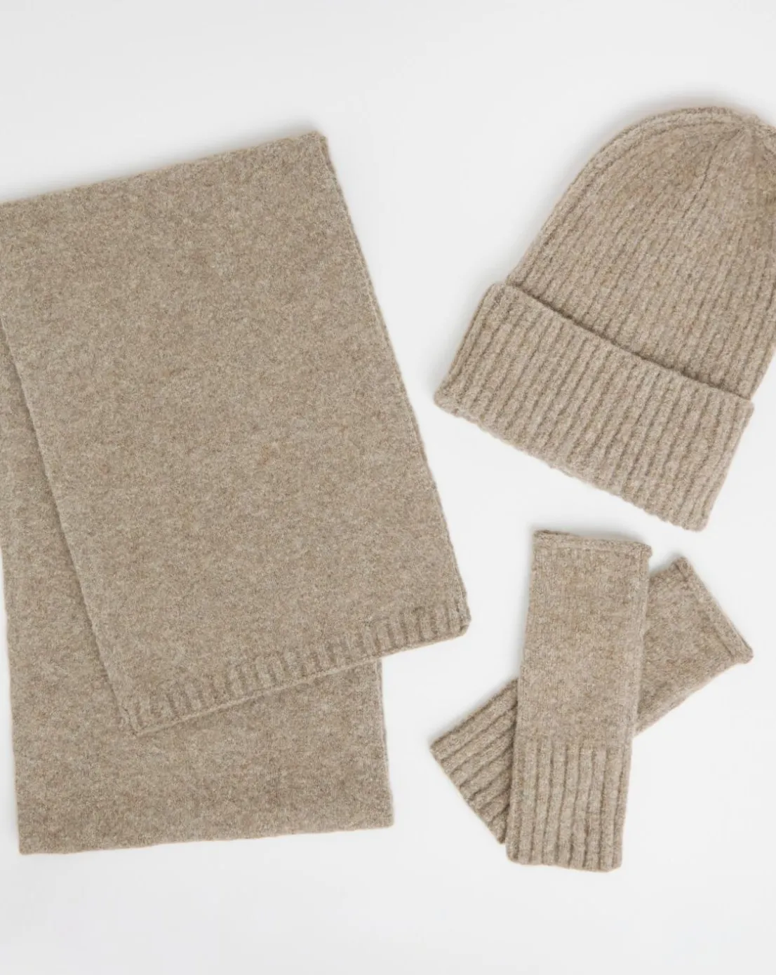 Anthology Wool Mix Scarf, Hat & Handwarmer Gift Set Box