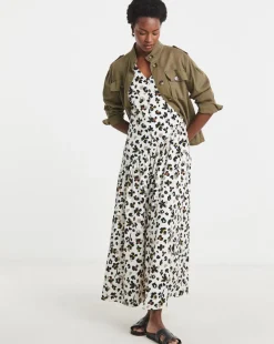 Asymmetric Seam Maxi Dress