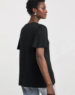 Black Angel Sleeve Top