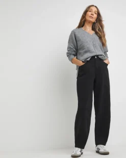 Black Barrel Leg Jeans