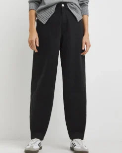 Black Barrel Leg Jeans