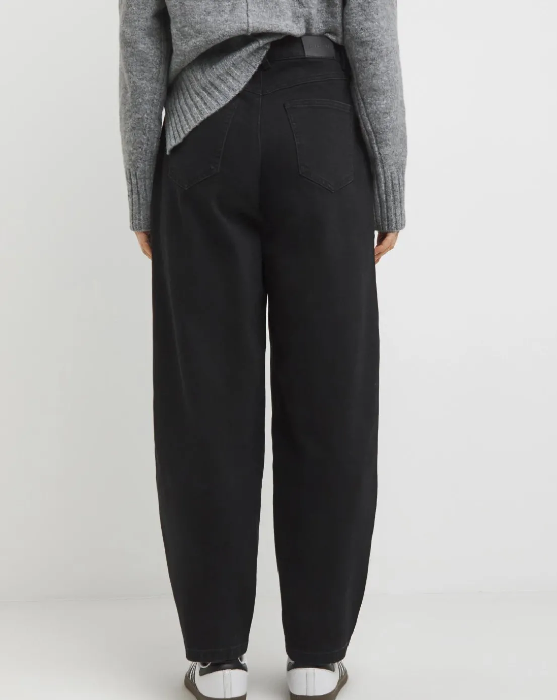 Black Barrel Leg Jeans