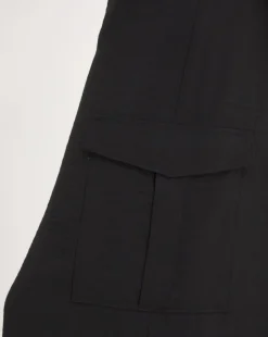 Black Cargo Palazzo Trousers