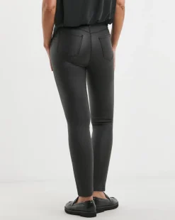 Black Coated Bella Slim Leg Jeggings
