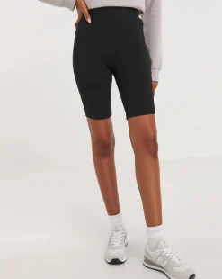Black Cotton Cycling Shorts